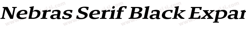 Nebras Serif Black Expanded Italic字体转换